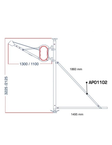 ELEV302-BÍPODE PARA COLUMNA PISO
